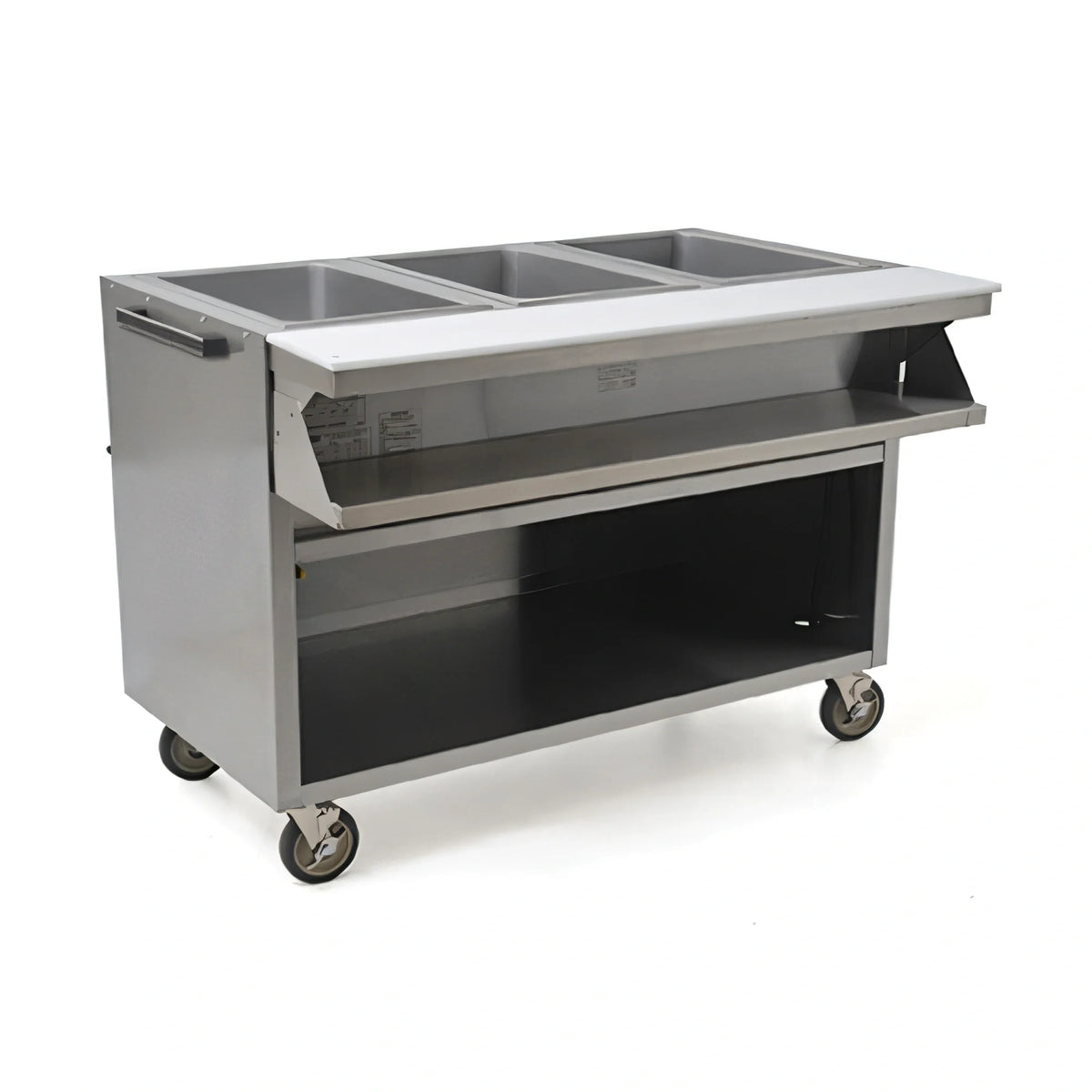 Eagle Group Spec-Master SPHT3CB-240-3 3-Pan Electric Sealed-Well Hot Food Table with AutoFill, Mobile, 48-Inch
