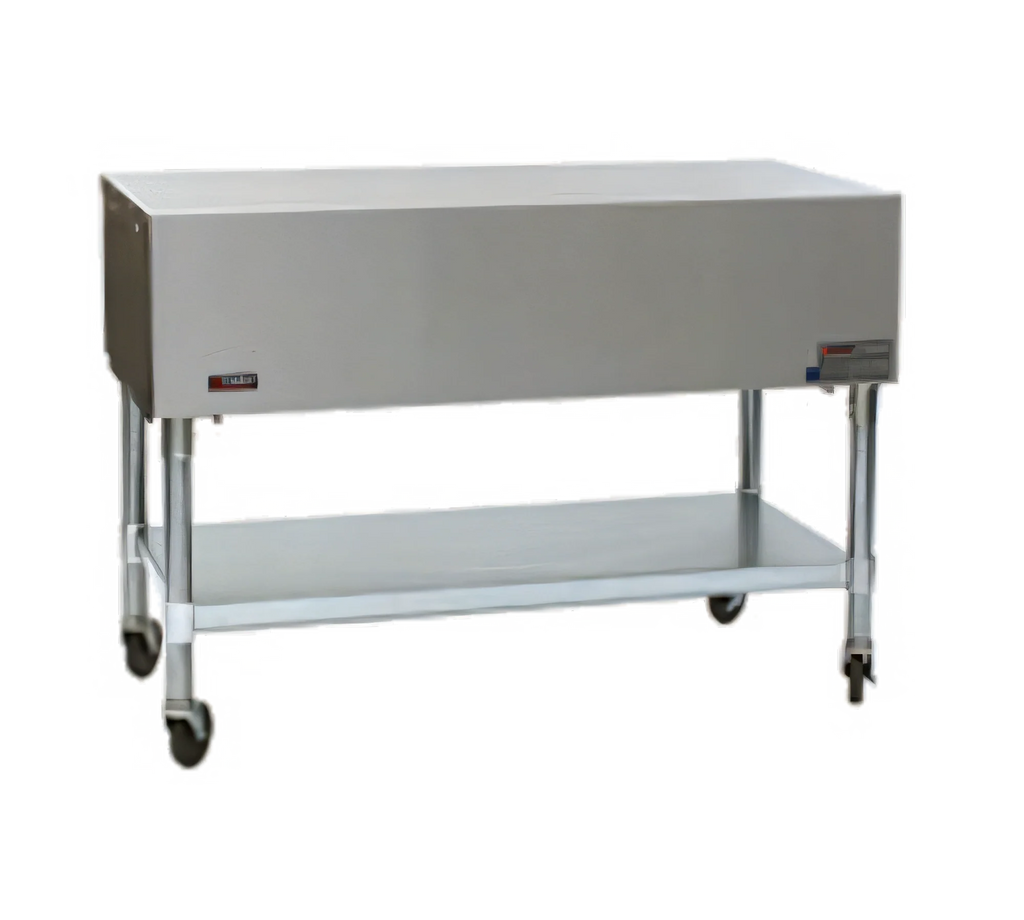 Eagle Group PST-5 Mobile Utility Serving Counter, 81-1/2-Inch Wide, Stainless Steel Top, Open Galvanized Base