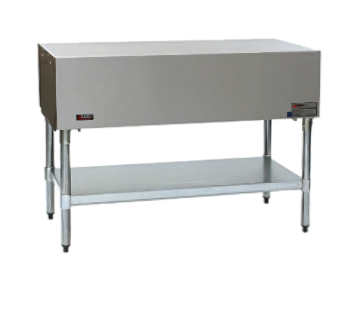 Eagle Group ST-4 Stainless Steel Solid-Top Utility Serving Counter, 63-1/2" Wide, Open Base
