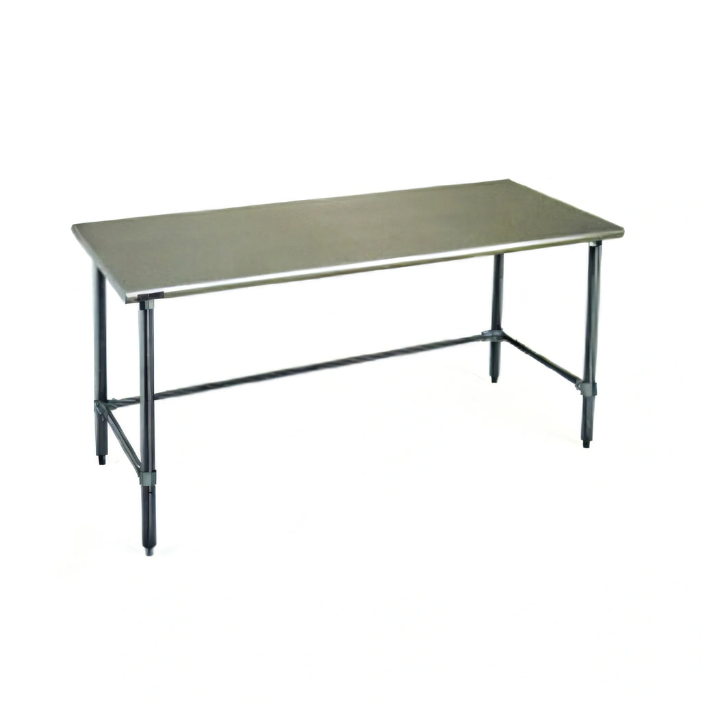 Eagle Group BlendPort® BPT-2496GTB 96 x 24-Inch 430 Stainless Steel Work Table with Galvanized Open Base and Flat Top