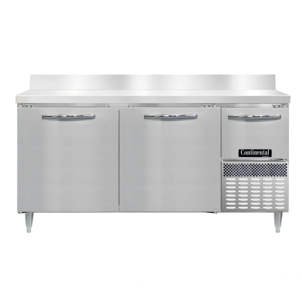 Continental Refrigerator Designer Line DFA68NSSBS 68-Inch Two-Section Stainless Steel Worktop Freezer