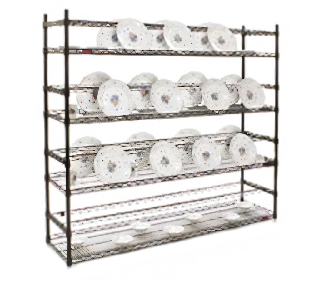 Eagle Group Reverse Mat PDS1872BL Wire Plate Display Shelf, 72"W x 18"D, Black Epoxy, Built-In Ledges