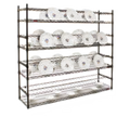 Eagle Group Reverse Mat PDS1872BL Wire Plate Display Shelf, 72"W x 18"D, Black Epoxy, Built-In Ledges