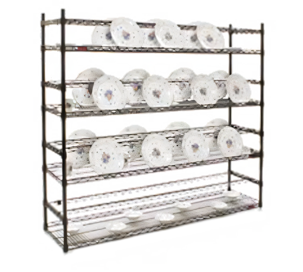Eagle Group Reverse Mat PDS1872BL Wire Plate Display Shelf, 72"W x 18"D, Black Epoxy, Built-In Ledges