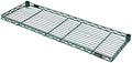 Quantum 1230RCSP Cantilevered Wire Shelf, 30"W x 12"D, 1" Retaining Ledge, Green Epoxy Finish