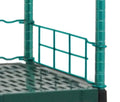 Eagle Group QuadPlus QL54L-1VG 54" Left-to-Right Shelf Ledge, 1" High, Green Epoxy-Coated, for Polymer Shelf Mat