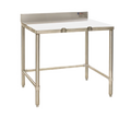 Eagle Group TB3072S Stainless Steel Poly Top Trimming Table, 72 x 30 Inches, 4-Inch Removable Backsplash, Open Base