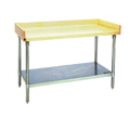 Eagle Group MT3096S-BS 96"W x 30"D Bakers' Table with 1-3/4" Hardwood Top, Stainless Steel Base, Undershelf and 4" Splash