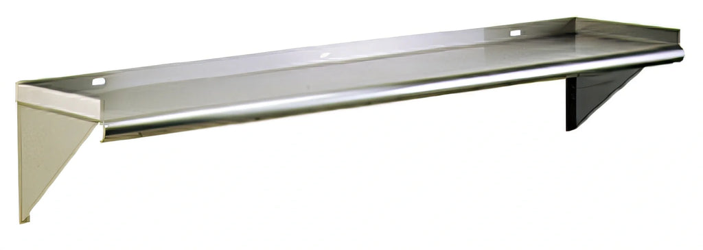 Eagle Group WS1260TL 60"W x 12"D Wall-Mounted Tab-Lock Shelf, 16-Gauge Type 430 Stainless Steel, Includes Mounting Brackets
