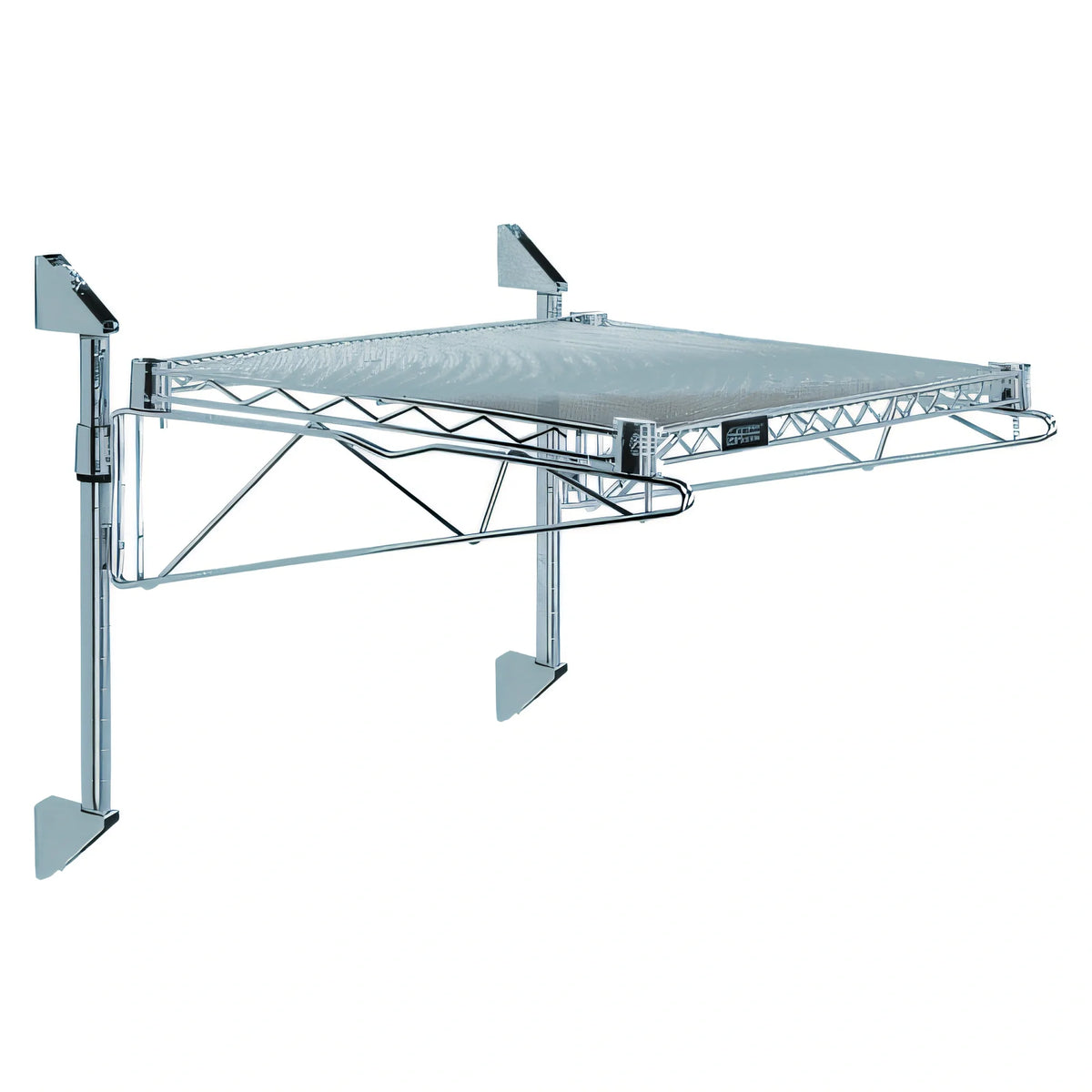 Quantum WC14-CB1424GY Wall-Mount Cantilever Wire Shelf, 24"W x 14"D, Gray Epoxy