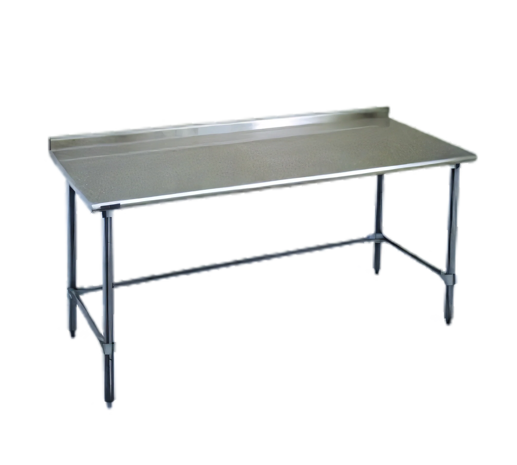 Eagle Group Spec-Master UT3672STE 72" x 36" 14-Gauge 300 Series Stainless Steel Work Table with 1-1/2" Rear Upturn and Open Base