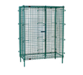 Eagle Group EagleGard SC1460E Stationary Wire Security Cage with Dual Padlockable Doors, 63-1/4 x 17-1/4 x 67 Inches