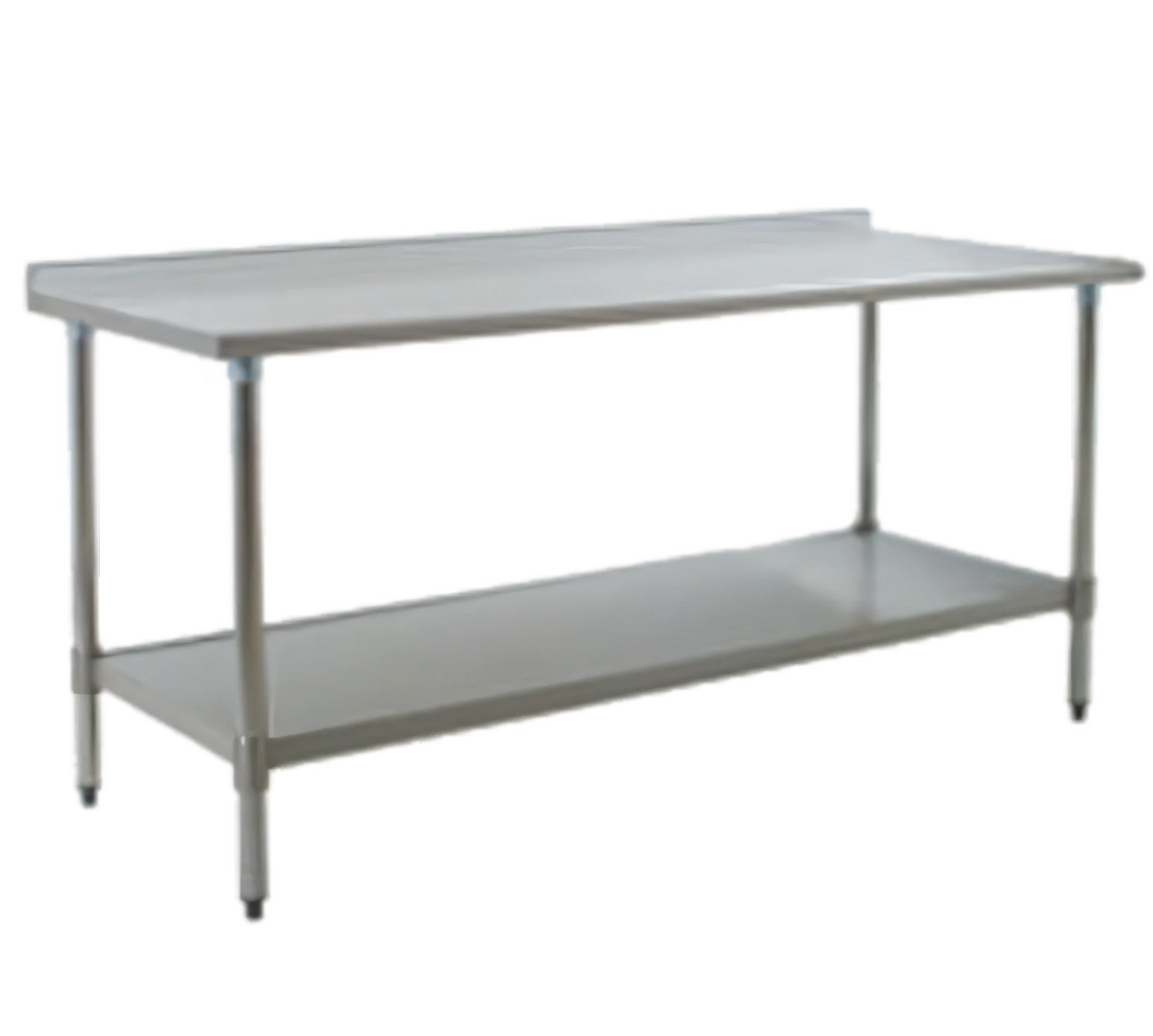 Eagle Group Budget Series UT36120SB 120-Inch 430 Stainless Steel Work Table, 36-Inch Deep, Rear Upturn, Adjustable Undershelf