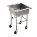 Eagle Group MSS2424 Mobile 304 Stainless Steel Soak Sink, 24 x 24 x 8-Inch Compartment, 5-Inch Casters