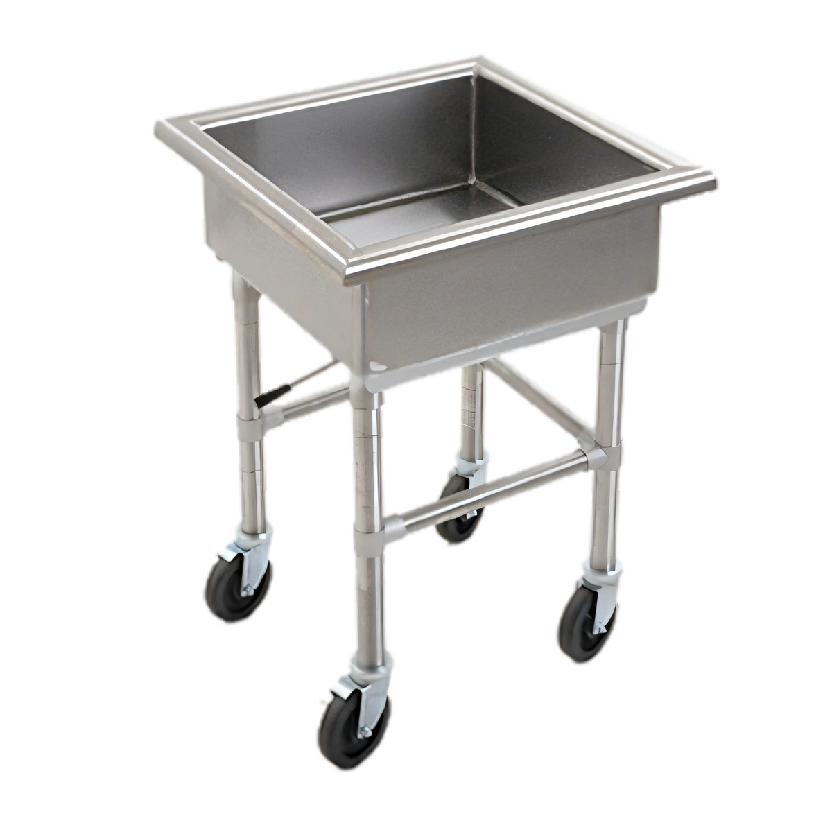 Eagle Group MSS2424 Mobile 304 Stainless Steel Soak Sink, 24 x 24 x 8-Inch Compartment, 5-Inch Casters