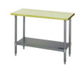 Eagle Group MT2448S 48 x 24 Inch Hardwood Top Work Table, 1-3/4 Inch Thick, Stainless Steel Open Base with Undershelf