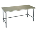 Eagle Group Spec-Master T3660GTE 60 x 36 in Flat-Top Work Table, 14-Gauge 304 Stainless Steel Top, Open Galvanized Base
