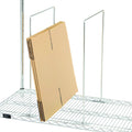 Quantum WCSD-2420 Wire Carton Divider, 24"W x 20-1/2"H, Chrome-Plated, for 24"D Wire Shelves