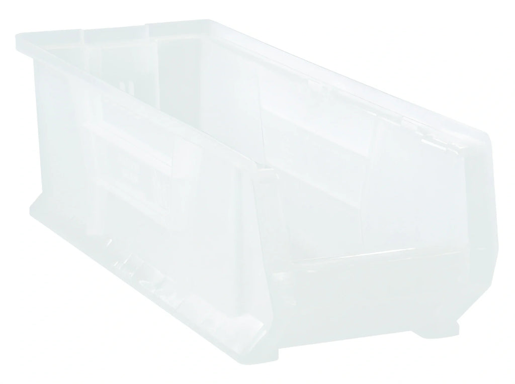 Quantum QUS950CL 24-Inch Clear Stackable Polypropylene Storage Bin Case of 6