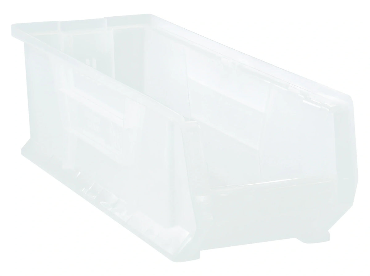Quantum QUS950CL 24-Inch Clear Stackable Polypropylene Storage Bin Case of 6