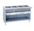 Duke Manufacturing Thurmaduke E-2-DLPG 32-Inch Electric 2-Pan Steamtable Unit with Sealed Wells and Open Storage Base