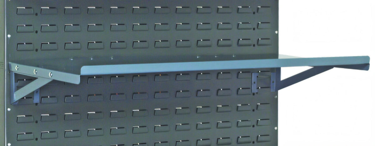 Quantum SLP-1836 Solid Flat Shelf, 36"W x 18"D, 75 lb Capacity, with Brackets for Louvered Panels