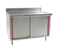Eagle Group Spec-Master CBH2448SEM-BS 48 x 24 Inch Stainless Steel Enclosed Work Table with Cabinet Base, Hinged Doors & Marine Edge