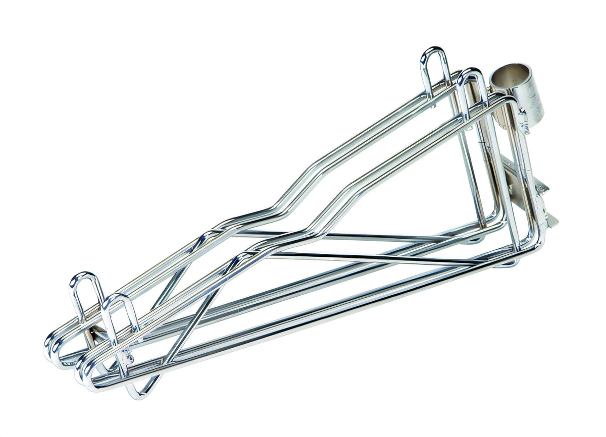 Quantum DCB12 12" Double-Post Cantilever Shelf Wall Mount, Chrome-Plated