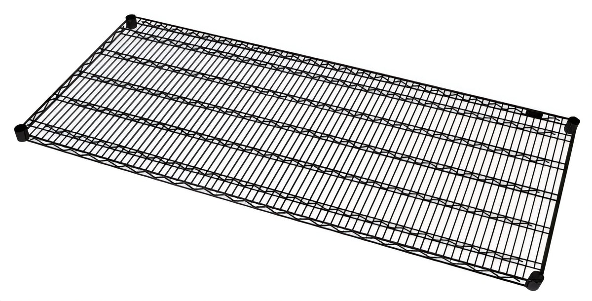 Quantum 3660BK 60"W x 36"D Black Epoxy Antimicrobial Wire Shelf, 600-800 lb. Capacity