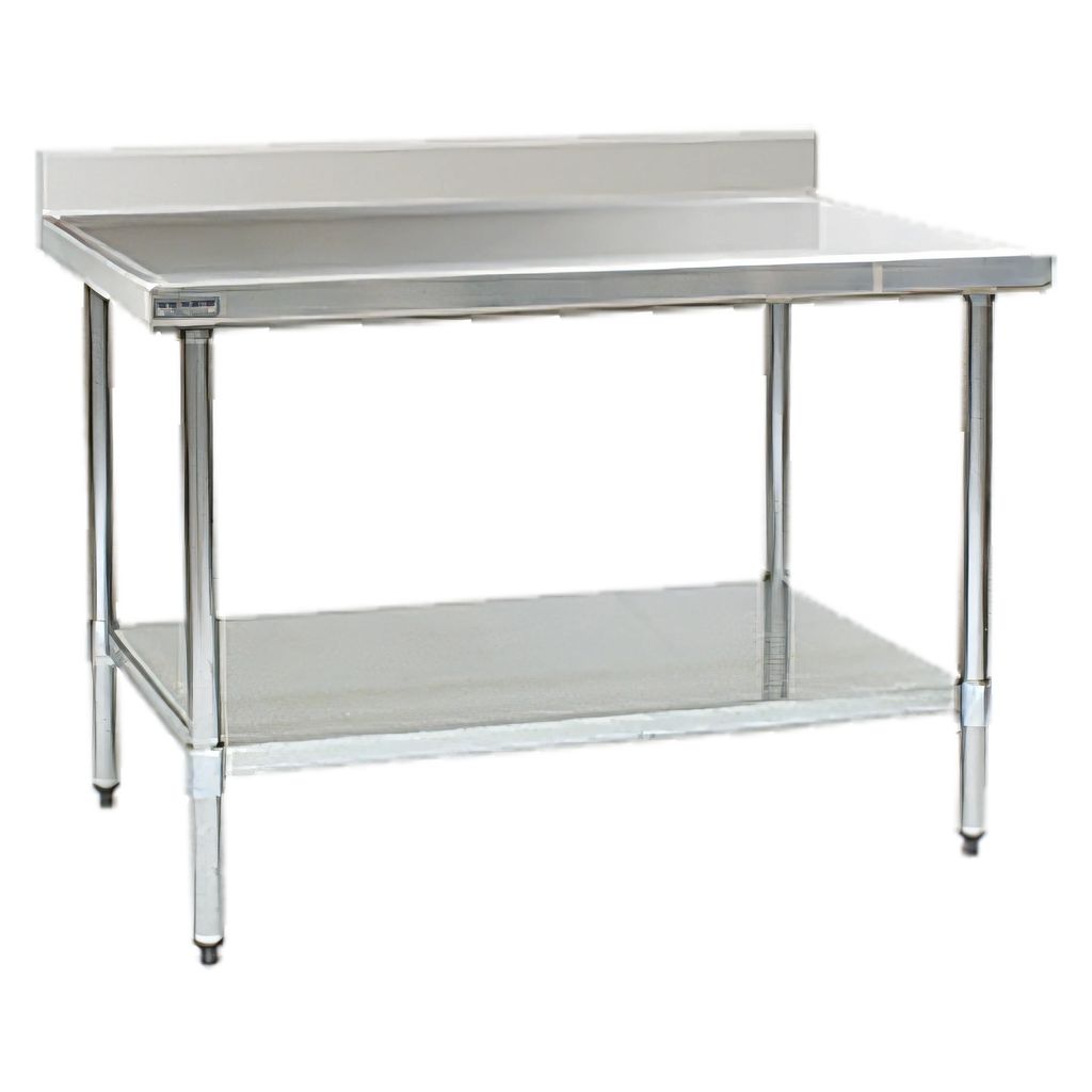 Eagle Group Spec-Master T3684EM-BS 84-Inch x 36-Inch Stainless Steel Work Table with 4-1/2-Inch Backsplash and Galvanized Undershelf