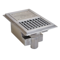 Eagle Group WTFT-1896-SG Cool Trough Water Tempering System with Grated Floor Drain, 96"W x 18"D, 14/304 Stainless Steel