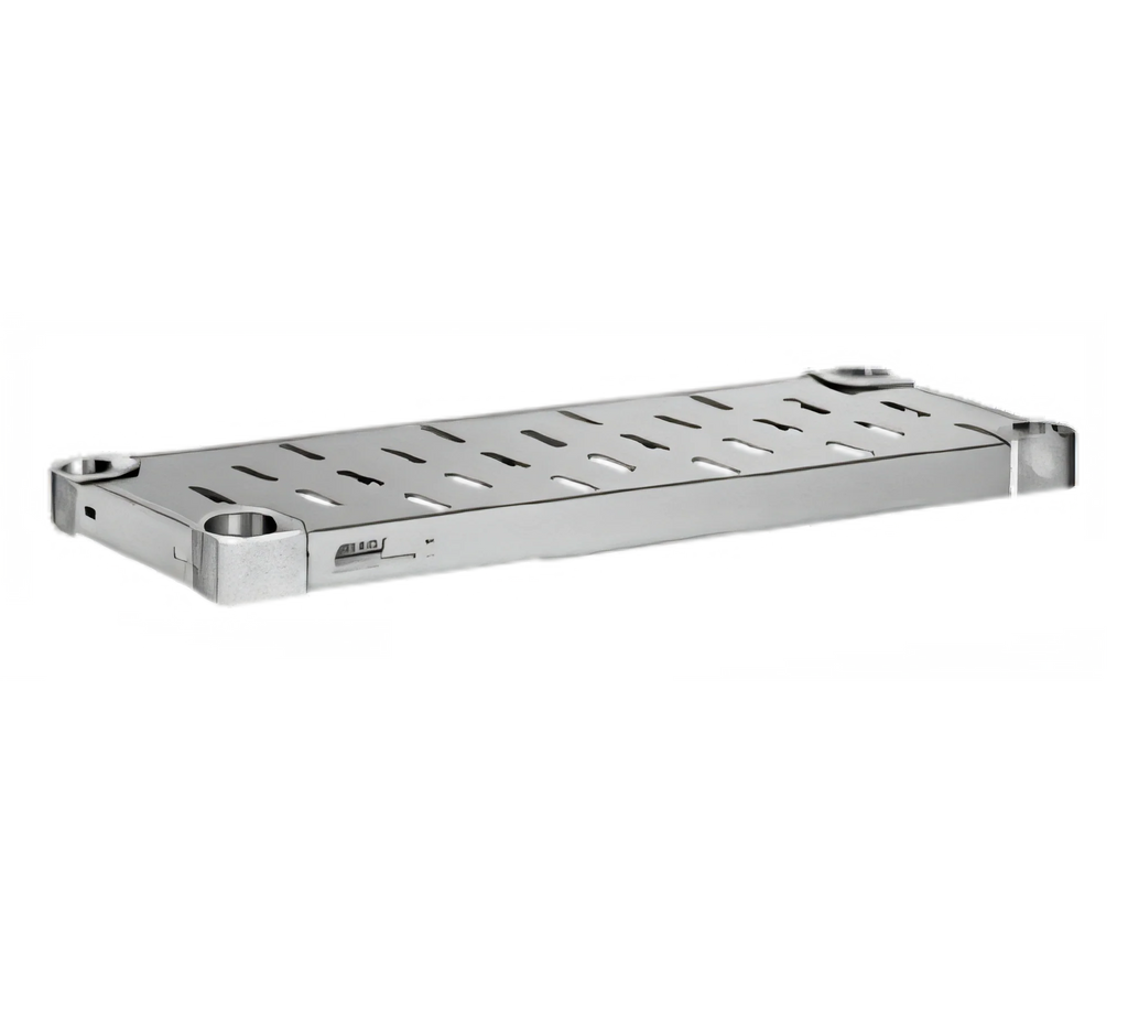Eagle Group Quik-Set SHDS1836VL Louvered Solid Shelf, 36 x 18 Inches, 14-Gauge Galvanized Steel, Gray Epoxy Finish
