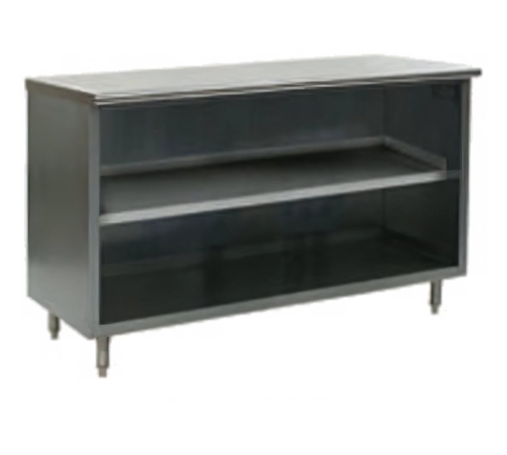 Eagle Group Spec-Master PC1872SE-CS 72-Inch Open Front Stainless Steel Plate Cabinet with Fixed Shelf