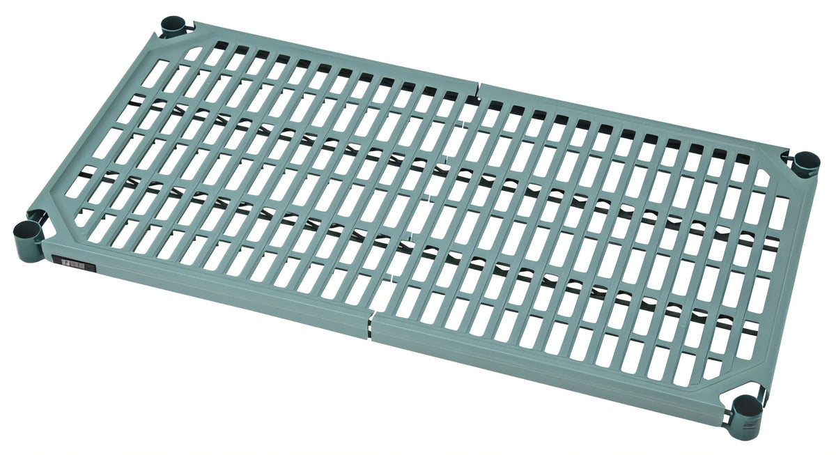 Quantum 2124WPM Polymer Shelf Mat for 24"W x 21"D Wire Shelves, Removable, Dishwasher Safe, Green Epoxy Antimicrobial Finish Frame