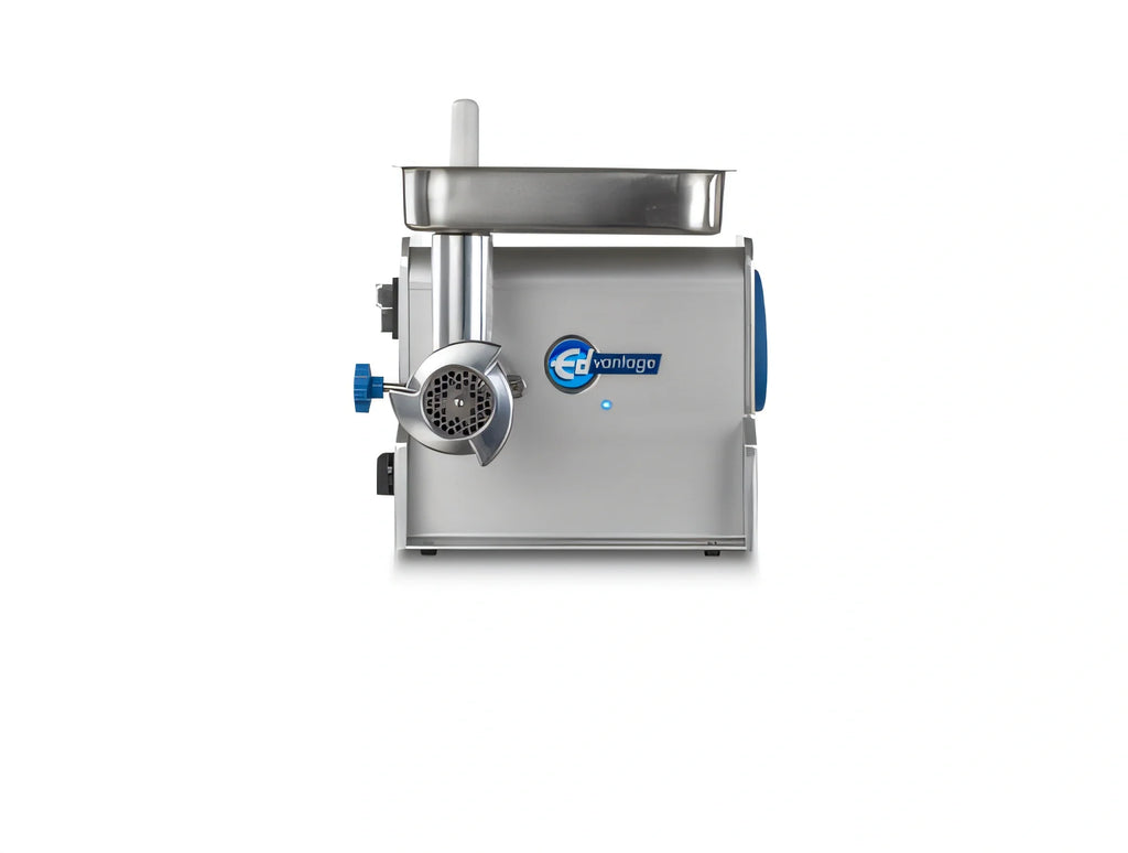 Edlund EDVG-12SS Electric Bench-Type Meat Grinder with Stainless Steel Propeller and Feed Chute, Forward/Reverse Switch