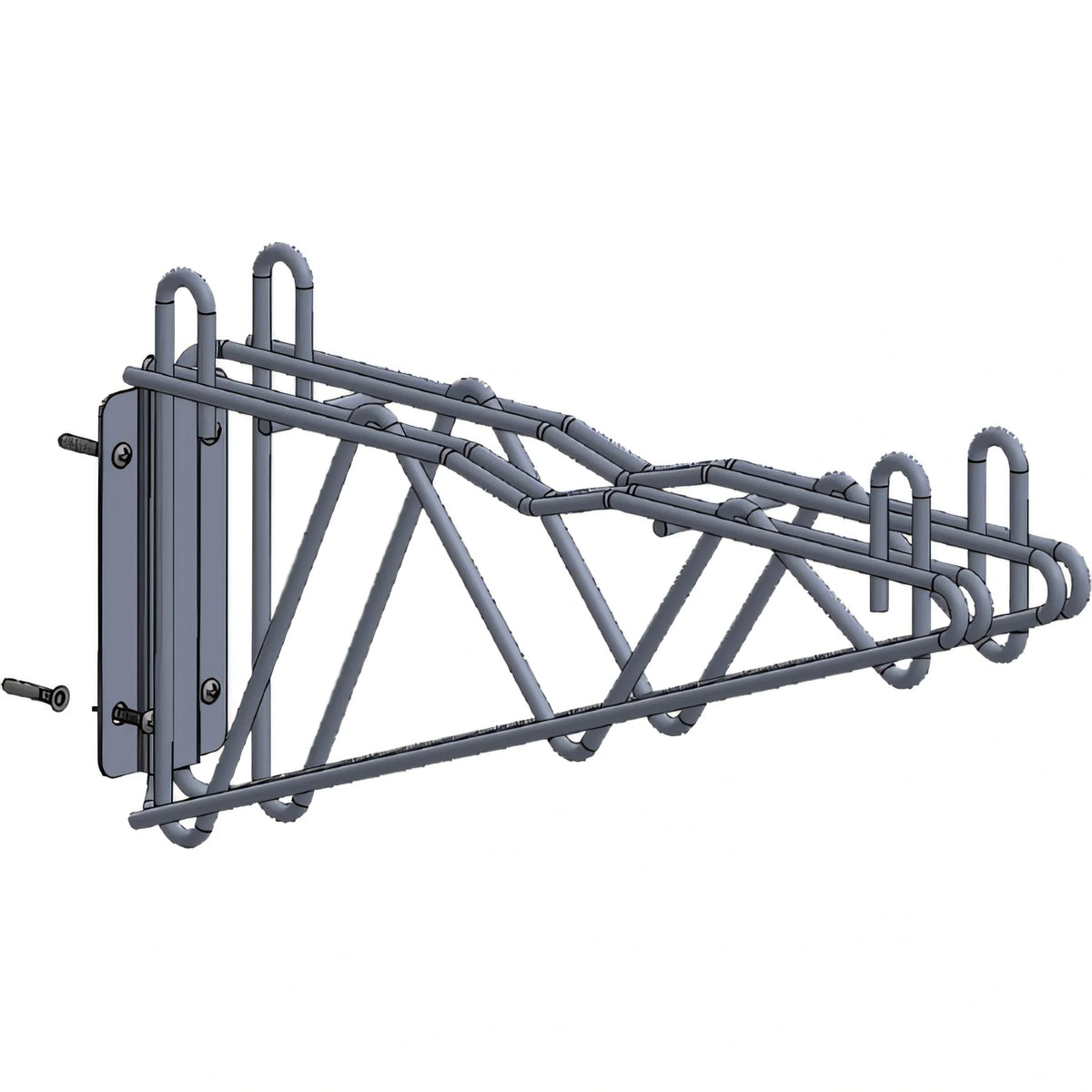 Quantum DWBD18BK Double Wall-Mount Cantilever Arm with Brackets, 18" Deep, Black Epoxy