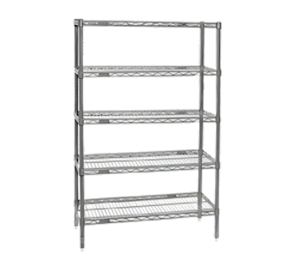 Eagle Group Valu-Master S5-86-1824V 5-Tier Starter Wire Shelving Unit, 24"W x 18"D x 86"H, Pewter Gray Epoxy