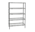 Eagle Group Valu-Master S5-86-1824V 5-Tier Starter Wire Shelving Unit, 24"W x 18"D x 86"H, Pewter Gray Epoxy