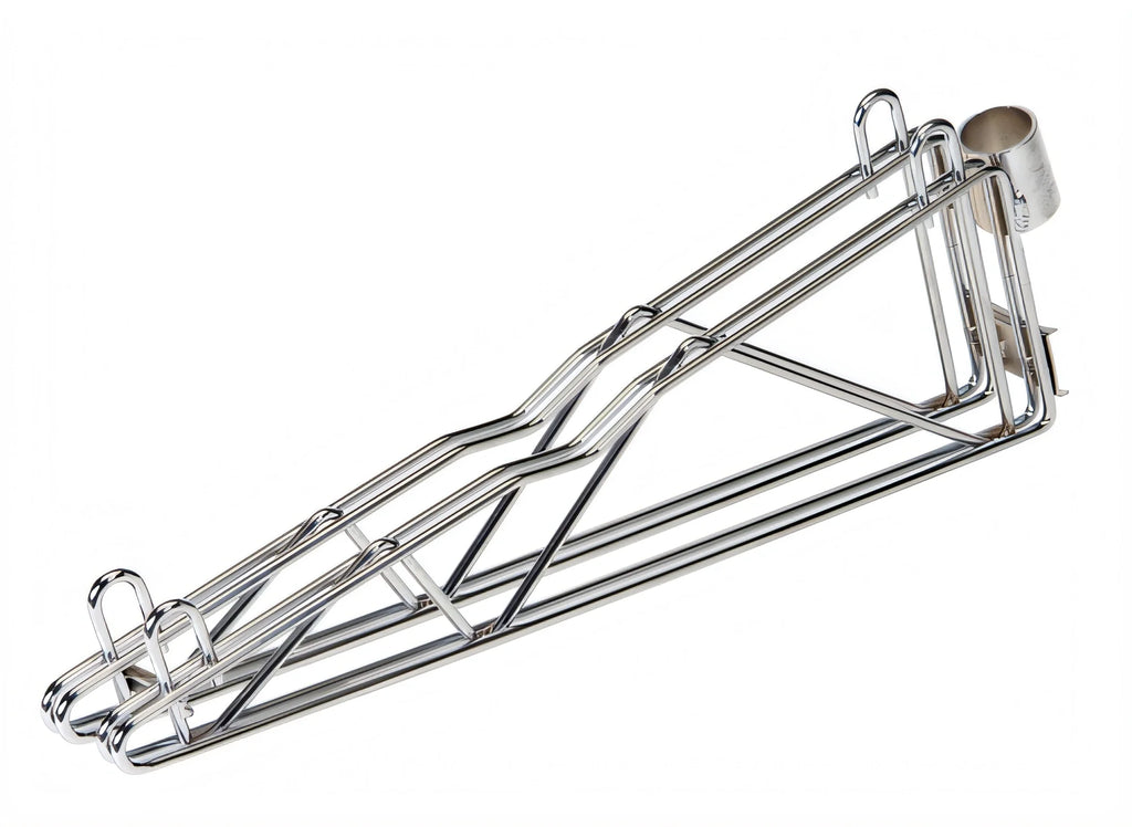 Quantum DCB18 18-Inch Double Post Cantilever Shelf Arm, Wall-Mounted, Chrome Plated