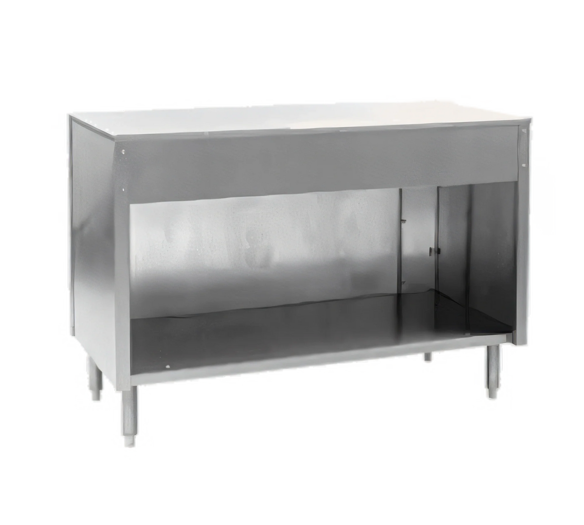 Eagle Group Spec-Master ST5OB 79-Inch Stainless Steel Solid Top Utility Station with Open Front Base, 34-Inch Working Height