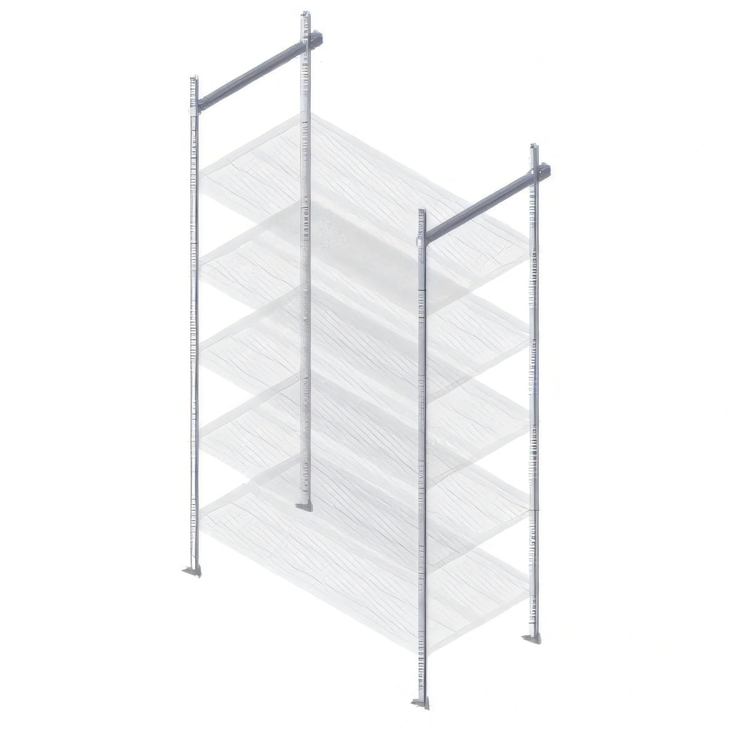 Quantum TTK-E21 21-Inch Chrome-Plated Stationary End Kit for Overhead Track Shelving