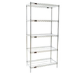 Eagle Group S5-74-2130S 5-Tier Wire Starter Shelving Unit, 30"W x 21"D x 74"H, Stainless Steel Finish