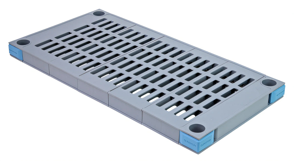Quantum Millenia QP1830VS Polymer Vented Shelf, 30"W x 18"D, Gray