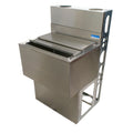 BK Resources UBDW-18-IBCP24-8 Underbar Ice Bin with 8-Circuit Cold Plate, 66 lb Capacity, Stainless Steel, 4-Inch Backsplash