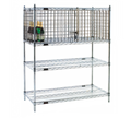Eagle Group EAGLEbrite SECM1848Z Zinc Security Enclosure Kit with Hinged Doors for 18-Inch Shelving, 48W x 18D