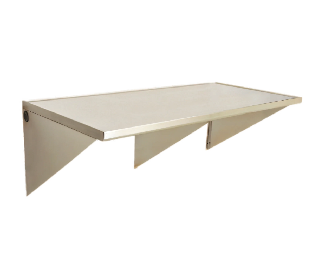 Eagle Group WT3060SE-BS 60" x 30" Wall-Mount 14-Gauge 304 Stainless Steel Work Table with Rolled Edge and 4-1/2" Backsplash