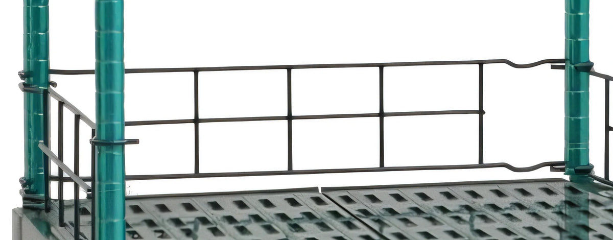 Eagle Group QuadPlus QL18W-1E Front-to-Back Shelf Ledge, 18"W x 1"H, Hybrid Epoxy, for Polymer Shelf Mat