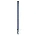 Quantum P6GY 6-Inch Gray Epoxy-Coated Wire Shelving Post with Leveling Legs