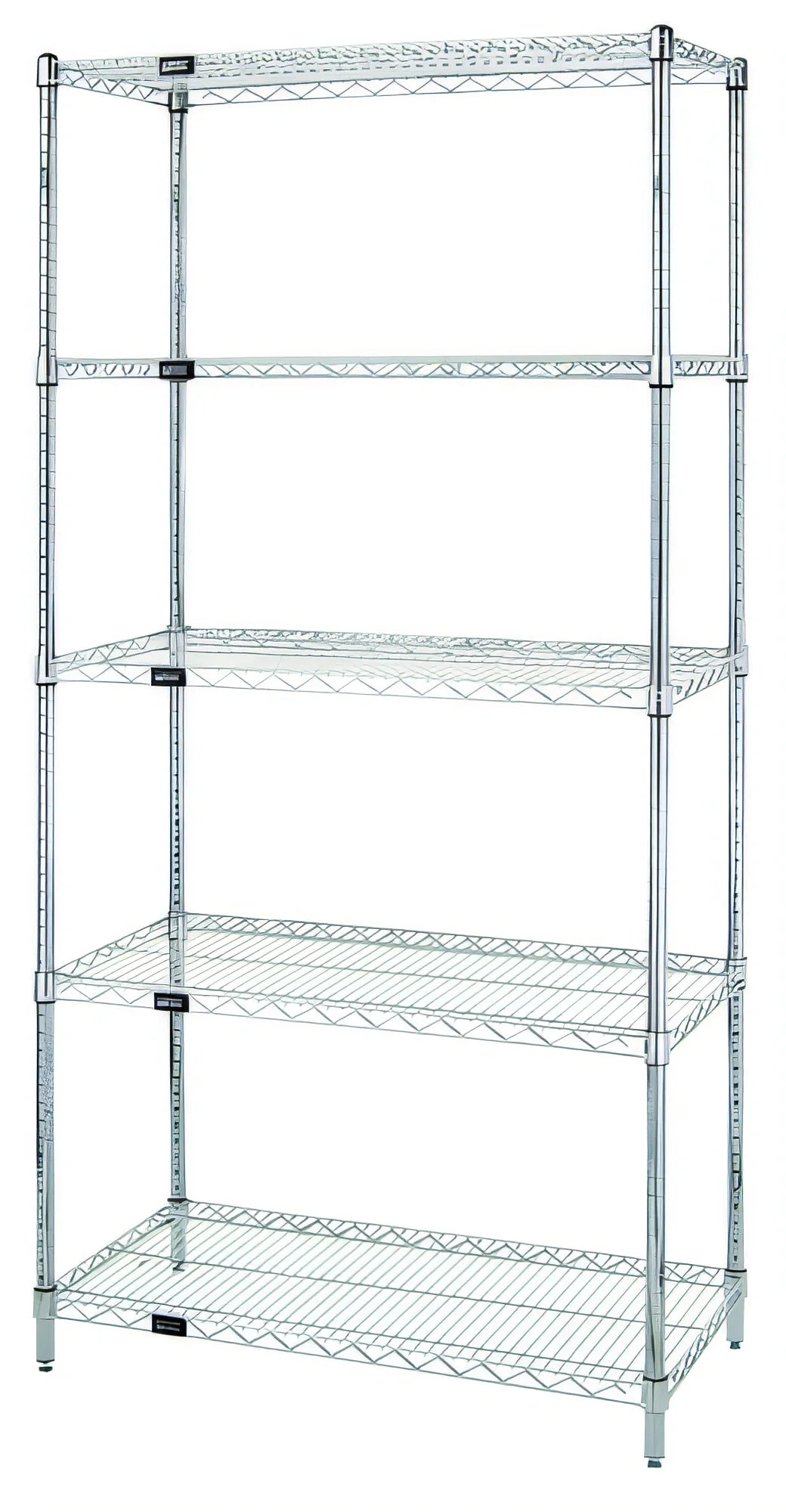 Quantum WR86-3072S-5 72"W x 30"D x 86"H 5-Shelf 304 Stainless Steel Wire Shelving Starter Unit