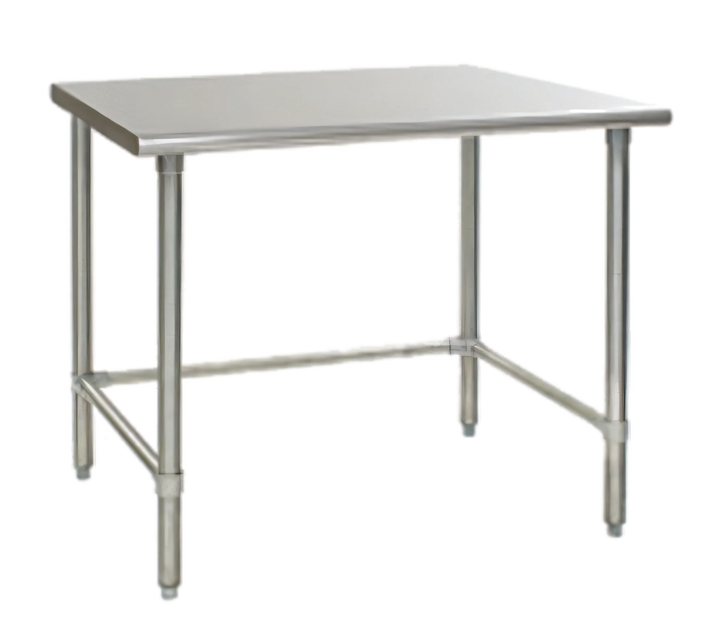 Eagle Group Deluxe T3036STEB 36 x 30-Inch 16-Gauge 300 Series Stainless Steel Flat-Top Work Table with Open Base